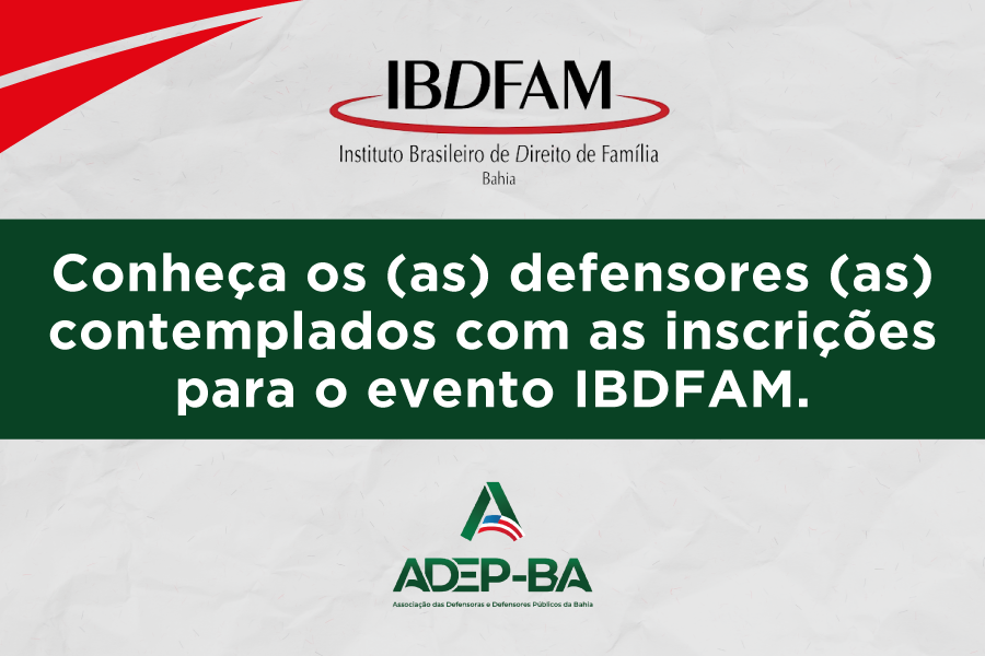 Sorteio Inscrições Congresso Baiano de Direito das Famílias e Sucessões - IBDFAM